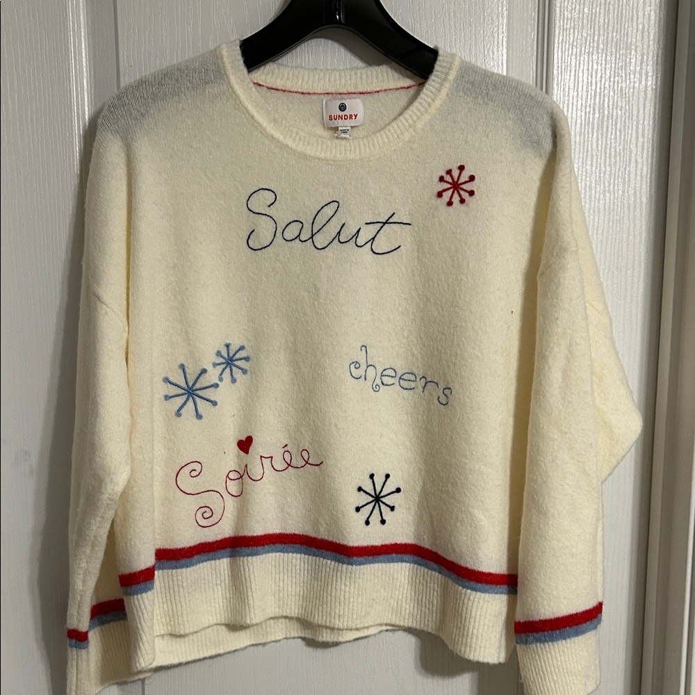 Anthropologie Sundry NWT Cream Sweater MP